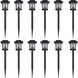 vidaXL Set zunanjih solarnih LED svetilk s konico 12 kosov 8,6 x 8,6 x 38 cm Cene