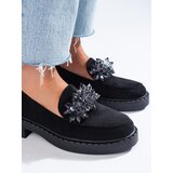 W. POTOCKI Women's suede loafers Potocki black | Shoptok.si