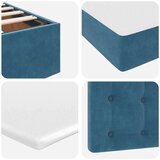 vidaXL Otomanski posteljni okvir z vzmetnico moder 90x190 cm žamet | Shoptok.si