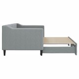  Dnevni krevet na razvlačenje svjetlosivi 80 x 200 cm od tkanine | shoptok.hr