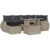  7-dijelni set vrtnih sofa svjetlosivi od poliratana | shoptok.hr