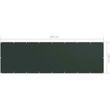 Balkonski zastor tamnozeleni 120 x 400 cm od tkanine Oxford | shoptok.hr