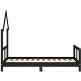 Za dječji krevet crni 80 x 160 cm od masivne borovine | shoptok.hr