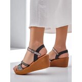 Resti Women's wedge sandals with rhinestones and glitter Eclat | shoptok.hr