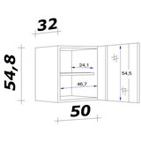 XXXL Kuhinjska Zgornja Omarica Nano, Barva Bukve | Shoptok.si