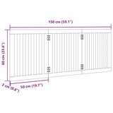vidaXL Vrata za pse s 3 panela sklopiva crna 150 cm od drva topole | shoptok.hr