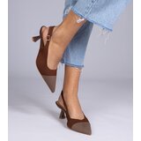 D/CEO marka niezdefiniowana Brown fabric low heel pumps Klersi | Shoptok.si