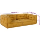  Modularna sofa s 2 sjedišta, žuta, 140x70x36, tkanina | shoptok.hr