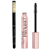 L'Oréal Paris Lash Paradise Set maskara 6,4 ml Nijansa Black + tuš za oči 0,28 g Nijansa 01 Intense Black