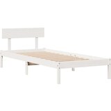  Krevet s regalom za knjige bez madraca bijeli 90x190cm borovina | shoptok.hr