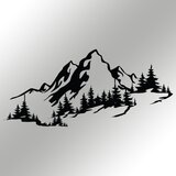  Zidna dekoracija 30x67 cm, planinski motiv, metalna | Eponuda.com