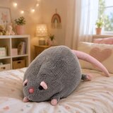  Plush Toy Rat with a Long Tail, Gray, 40cm | shoptok.hr