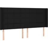  Uzglavlje s ušima crno 183x16x118/128 cm od tkanine | shoptok.hr