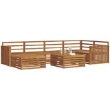  Set vanjskih sofa 7 kom. Prirodna Čvrsto drvo akacije | shoptok.hr