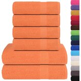 vidaXL Komplet brisač 6-delni oranžna 360 gsm 100% bombaž, (21822945) | Shoptok.si