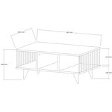 Woody Fashion Club sto Bert 90x40x60cm Bijeli | Eponuda.ba