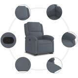  Naslonjač na podizanje tamnosivi baršunasti | shoptok.hr