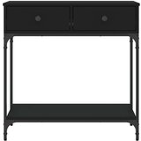  Konzolni stol crni 75 x 34 5 x 75 cm od konstruiranog drva | shoptok.hr