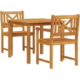  Vrtni set za objed 3 kom. Smeđa Čvrsto drvo akacije 85 x 85 x 74 cm | shoptok.hr