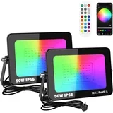 2x 50 W RGB LED reflektor 5000 lm