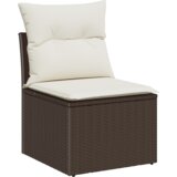  Vrtna garnitura - 9-dijelni set vrtnih sofa s jastucima smeđa poli ratan | shoptok.hr
