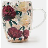 Sinsay Staklena šalica s cvjetnim motivom | shoptok.hr