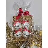  Božična kroglica komplet 4 kom z napisom KROBO 09 | Shoptok.si