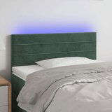  LED uzglavlje tamnozeleno 100x5x78/88 cm baršunasto | shoptok.hr