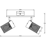 Brilliant Reflektor KAMOLO 2xE27/40W/230V crn | Eponuda.com
