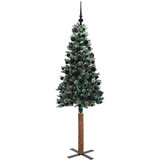vidaXL Ožja jelka med 300 LED Zelena in Bela 180 cm PVC in trden bor | Shoptok.si