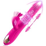 Paloqueth Triple Stimulation Beaded Thrusting G-Spot Rabbit Vibrator Pink | Shoptok.si