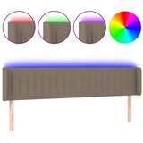  LED uzglavlje smeđesivo 183x16x78/88 cm od tkanine | shoptok.hr