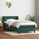 Box Spring krevet s madracem tamnozeleni 80x220 cm baršun | shoptok.hr