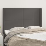  Uzglavlje s ušima sivo 147x16x118/128 cm od umjetne kože | shoptok.hr