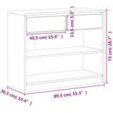  Konzolni stol SAUDA boja hrasta 89 5 x 36 5 x 73 cm od borovine | shoptok.hr