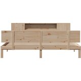 vidaXL Knjižna postelja brez vzmetnice 200x200 cm trdna borovina | Shoptok.si