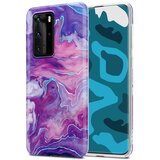 Cadorabo Case, združljiv s Huawei v vijolično roza marmorju št. 19 - Zaščitni pokrov iz silikona TPU z vzorcem mozaikom, (20566093) | Shoptok.si