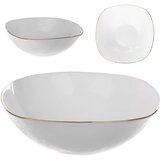KADAX Steklena solatna skleda za prigrizke 19 cm Skleda Skleda za juho Belo zlato, (5000355836) | Shoptok.si