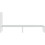  Metalni okvir za krevet s uzglavljem bijeli 80x200 cm | shoptok.hr