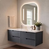 Skye_Decor Set kupatilskog ormarića sa umivaonikom i ogledalom, 2 dela, Antracit Cene