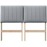  Tapecirani uzglavlje Svijetlo siva 120 cm Čvrsto borovo drvo | shoptok.hr