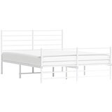  Metalni okvir kreveta uzglavlje i podnožje bijeli 120x190 cm | Eponuda.com