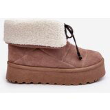 Boto Women's Platform Snow Boots Beige Olimuka | Shoptok.si