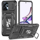 INORCO Za Motorola Moto G13 4G Armor Series PC + TPU, odporno na udarce, telefonsko ohišje Ring Kickstand Cover z drsnim pokrovom kamere, (22035402)
