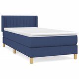 Maison Chic Box spring postelja - Vzmetna postelja z vzmetnico modra 90x200 cm blago SL20273, (21881243) Cene