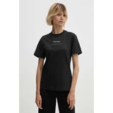Calvin Klein Bombažna kratka majica ženska, črna barva, K20K207215
