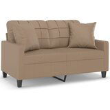 Maison Chic kavč - Sofa - Kanape dvosed z okrasnimi blazinami kapučino 120 cm umetno usnje, (21727748) Cene