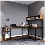 Hanah home Kutni radni stol s policama | shoptok.hr