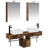  Set ormarića za kupaonicu 5 pcs Staro drvo 50 x 14,5 x 70 cm | shoptok.hr