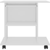  Stol za računalo bijeli 80 x 50 x 75 cm od konstruiranog drva | shoptok.hr